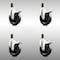 Service Caster 5 Inch 316SS Soft Rubber Swivel 1-1/4 Inch Expanding Stem Caster Set Lock Brake SCC-SS316TTLEX20S514-SRS-114-4 - alternate 1